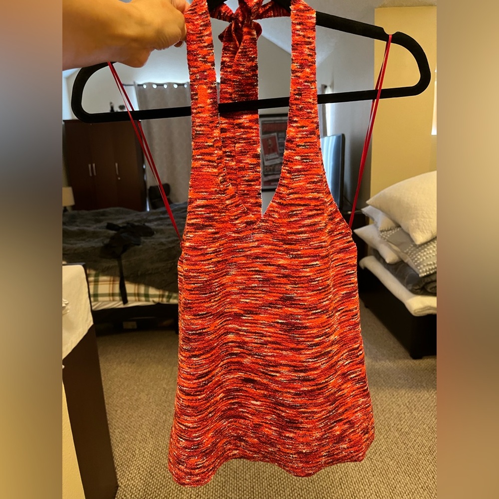 LOFT Spacedye Halter Sweater Tank